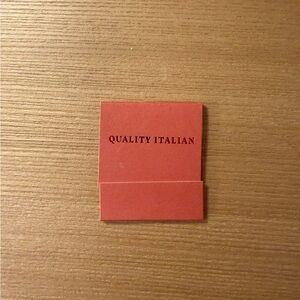 Quality Italian Red Matchbook